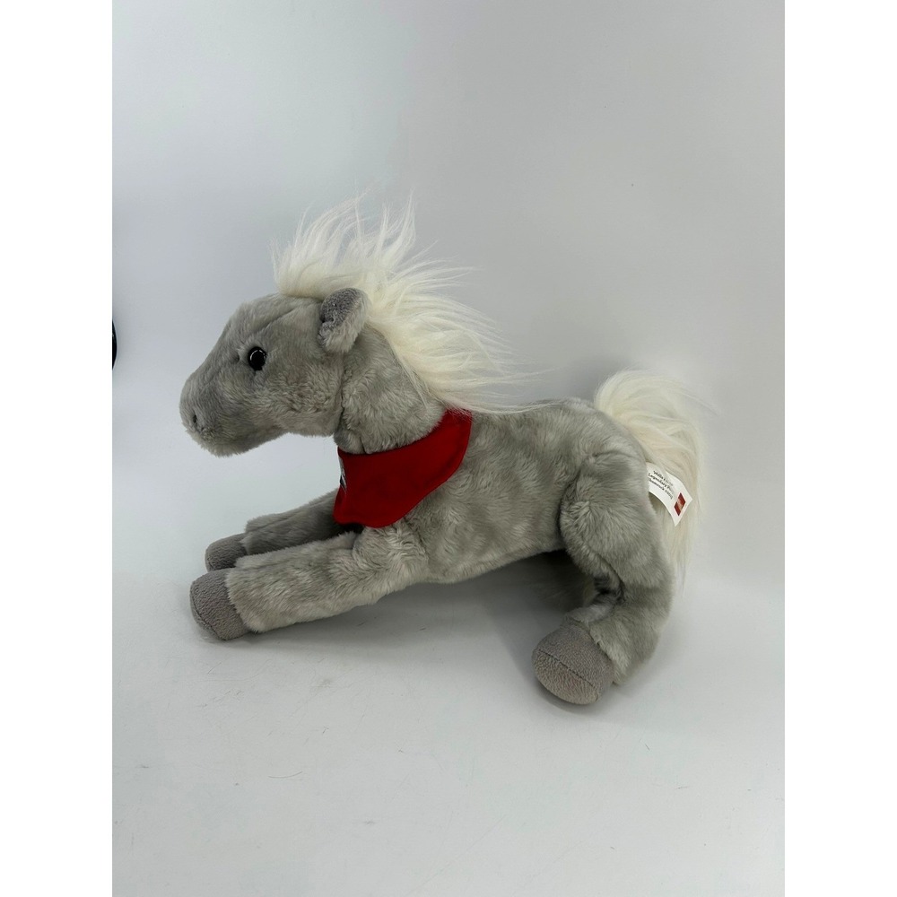 Wells Fargo Legendary Pony Shamrock 2013 Gray Horse Plush Red Bandana StuffedToy
